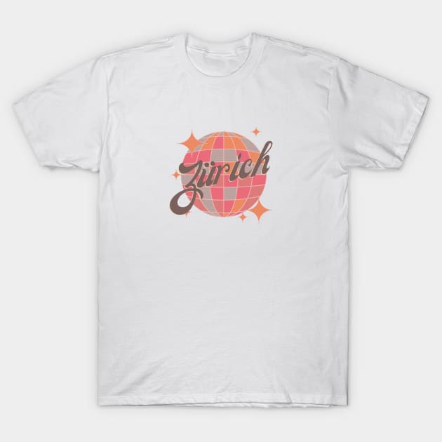 Zurich Zürich City Switzerland Retro Vintage T-Shirt by Bailamor